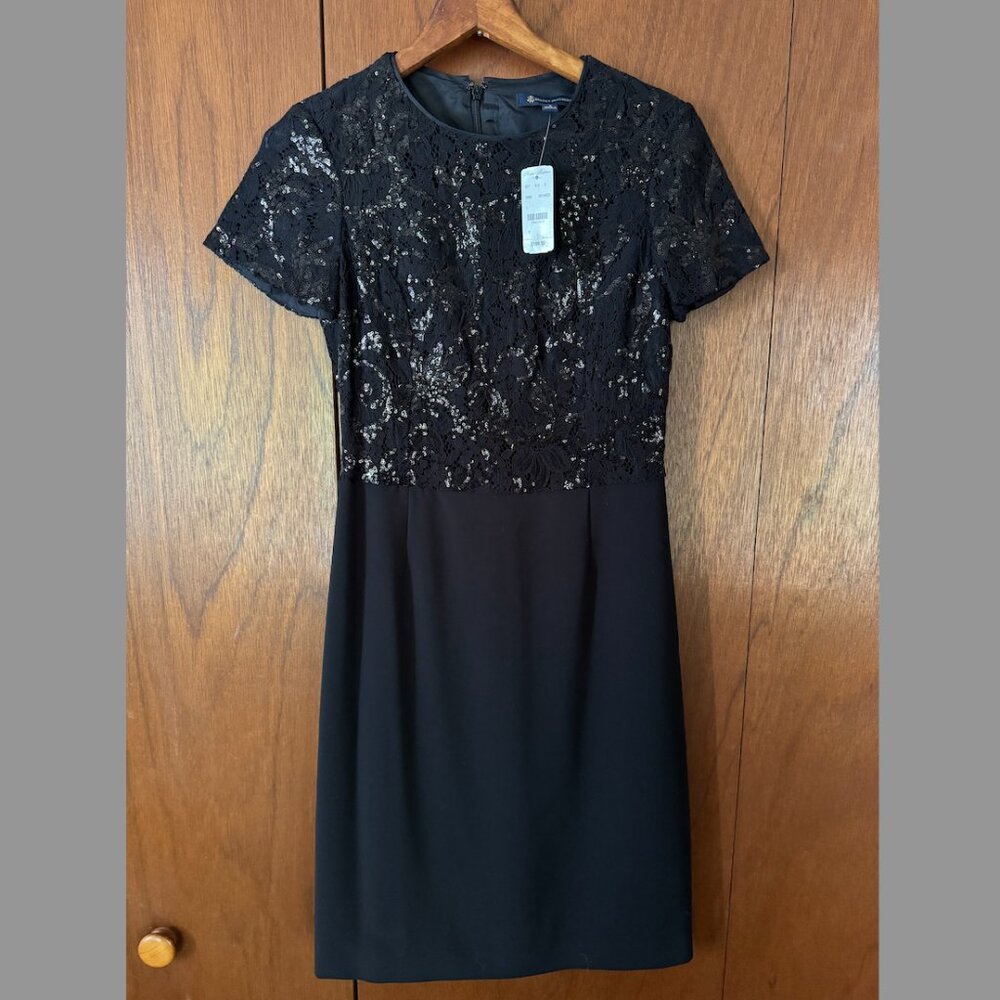 Brooks Brothers Black Sparkle Cocktail Dress size 2